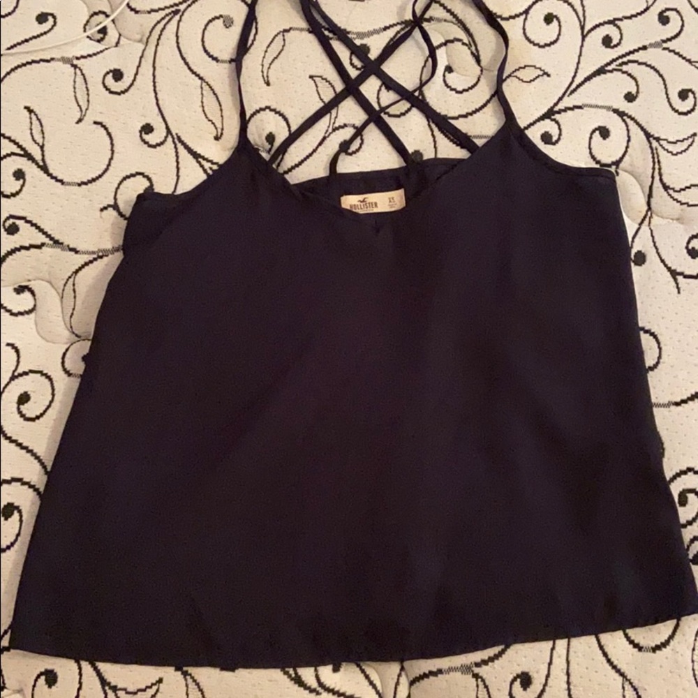 Hollister navy blue tank top